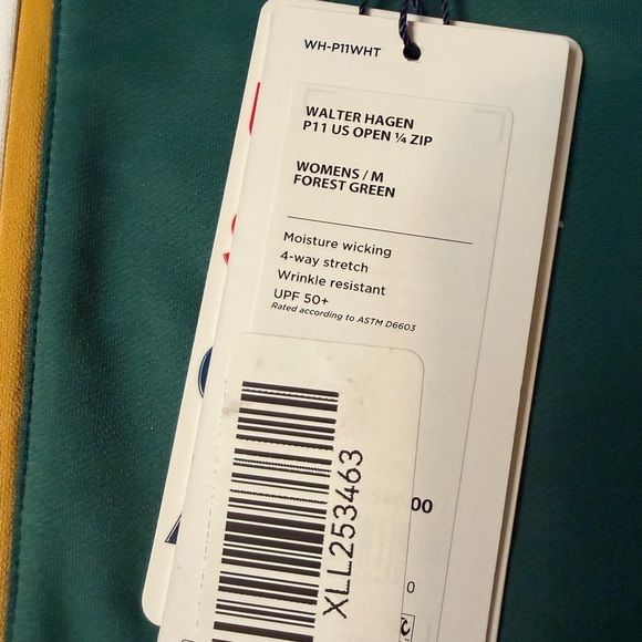 NWT Walter Hagen P11 Womens 125th US Open Oakmont 1/4 Zip Pullover Green Size M - Picture 4 of 7